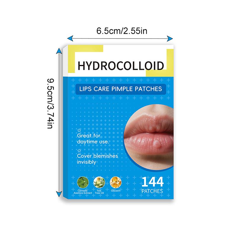 144 шт. Пластырь от язвочек на губах Пластырь от простуды на губах Пластырь от герпеса на губах Гидроколлоидные стикеры для ухода за губами Пластырь от язвочек на губах