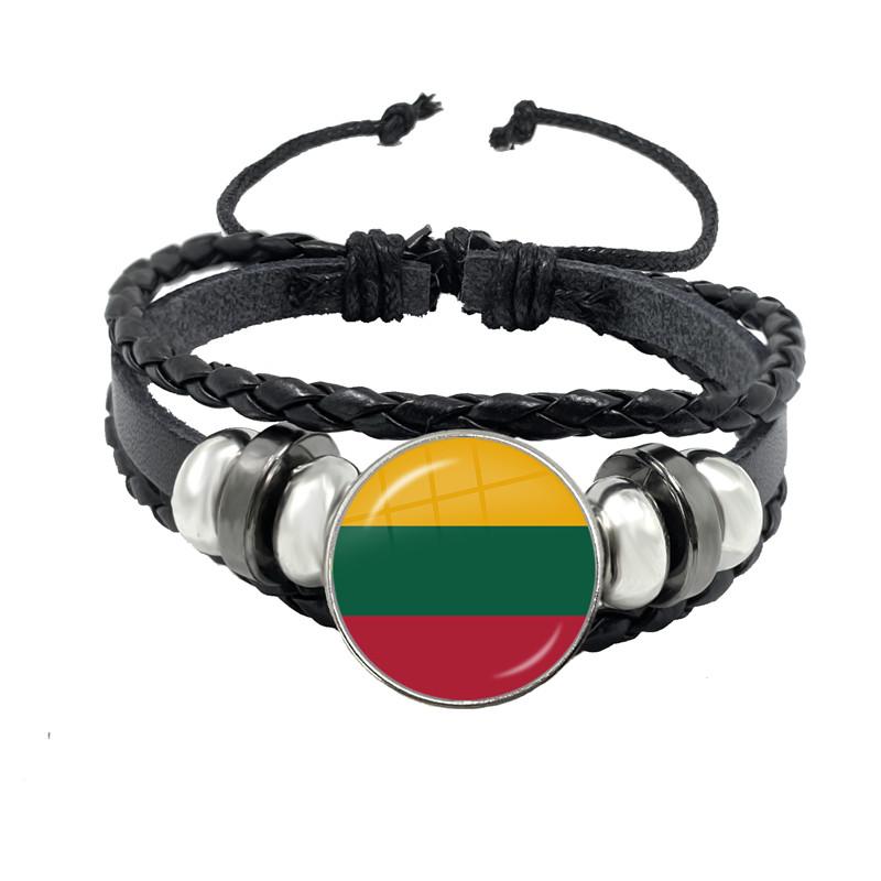 LGBT Leather Bracelet Bi Pride Glass Cabochon Dome Gay Pride Rainbow Flag Photo Bangle Jewelry For Women Men Lovers Gift