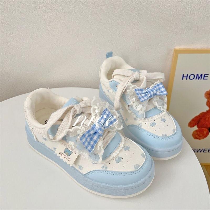 Girls' sports shoes spring new Korean version cute butterfly student board shoes medium and older children's women's soft-soled casual shoes