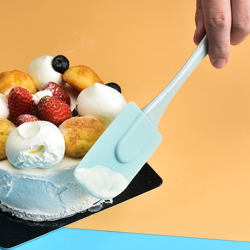 3Pcs Non-Stick Silicone Cream Scraper Bread Cake Butter Spatula Mixer Oil Brush With Pp Handle Cake Spatula Kitchen Baking Tool