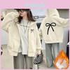 Girls Casual Spring Jackets Sweatshirt Coats Autumn Kids Bow Print Thin Zipper Outerwear Teen Sport Clothes 514 Years