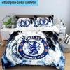 Chelsea Football Club Crest 3PCS Bedding set,Ideal for1pc Duvet Cover And 2pcs Pillowcases Perfect for Christmas gift,Ideal for Bedroom, Dormitory