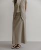 Oeoseoul Signature Slim Skirt [Khaki]