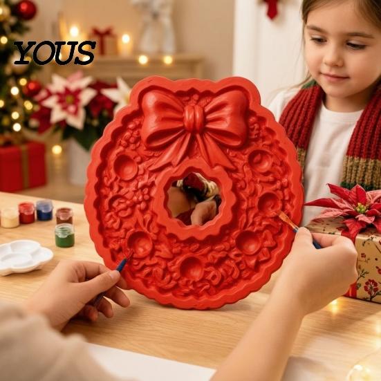 Resin Art Supplies for Beginners Christmas Stepping Stone Mold, Silicone Tree Santa Wreath Gingerbread Man Design, Handmade Gift Creation Tool