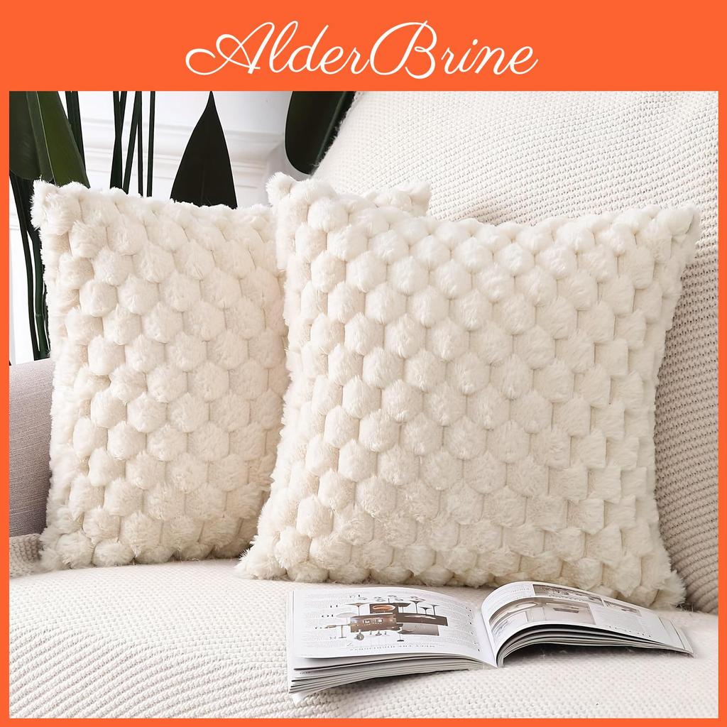 Cover Luxurious Soft Pillow Contemporary Faux Fur One Side Decorative Cushion Cover With Zipper Closure Machine Washable Suitable For Home Decor