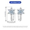 Orstarry S925 Silver Earring Winter Blue Snowflake Hoop Earrings Elegant Fashion Jewellery Women Gift