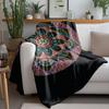 Vibrant Floral Mandala Flannel printed blanket suitable for all seasons suitable for living room office sofa and travel