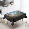 Natural Landscape Tablecloth Camping  Antifouling Waterproof Rectangular  Dining Table Home Decoration