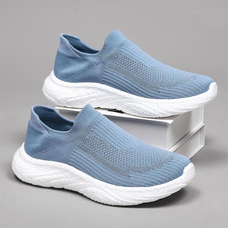 Couple socks shoes summer simple casual shoes one pedal lazy shoes lightweight mesh large size sports men's shoes