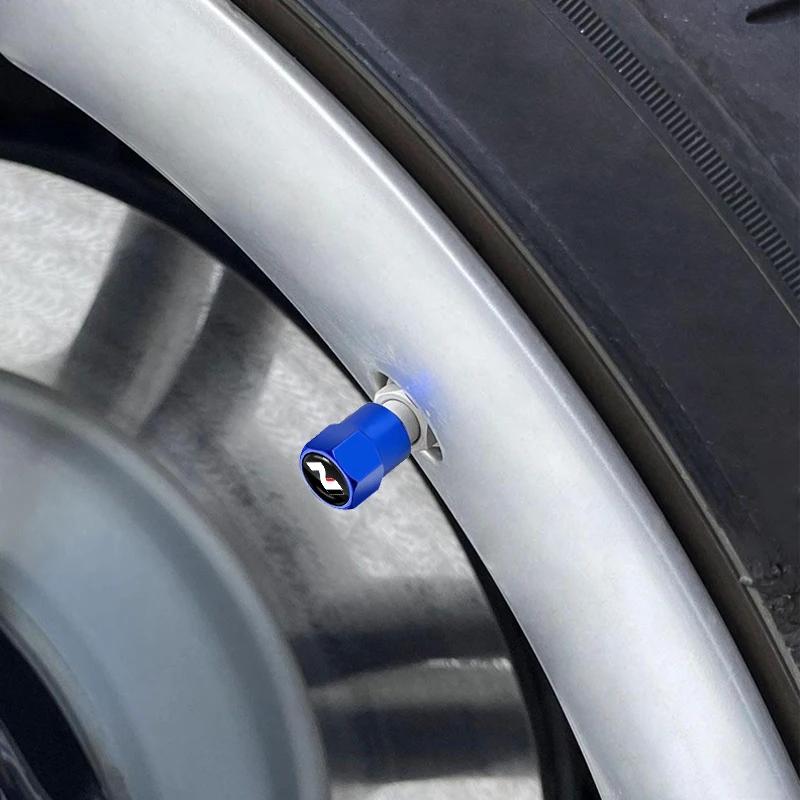 4Pcs/Set Car Wheel Tire Valve Caps Metal Stem Cover For Hyundai N Line i10 i20 i30 Sonata Tucson WNSH3 Azera Elantra Veloster Kona