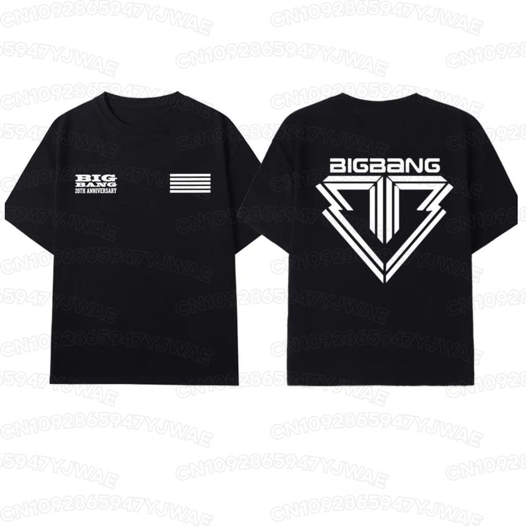 Sommer Herren Damen Bigbang 20. Jubiläumskonzert T-Shirt G-Dragon Fans Kurzarm Lässiges T-Shirt Oberteile