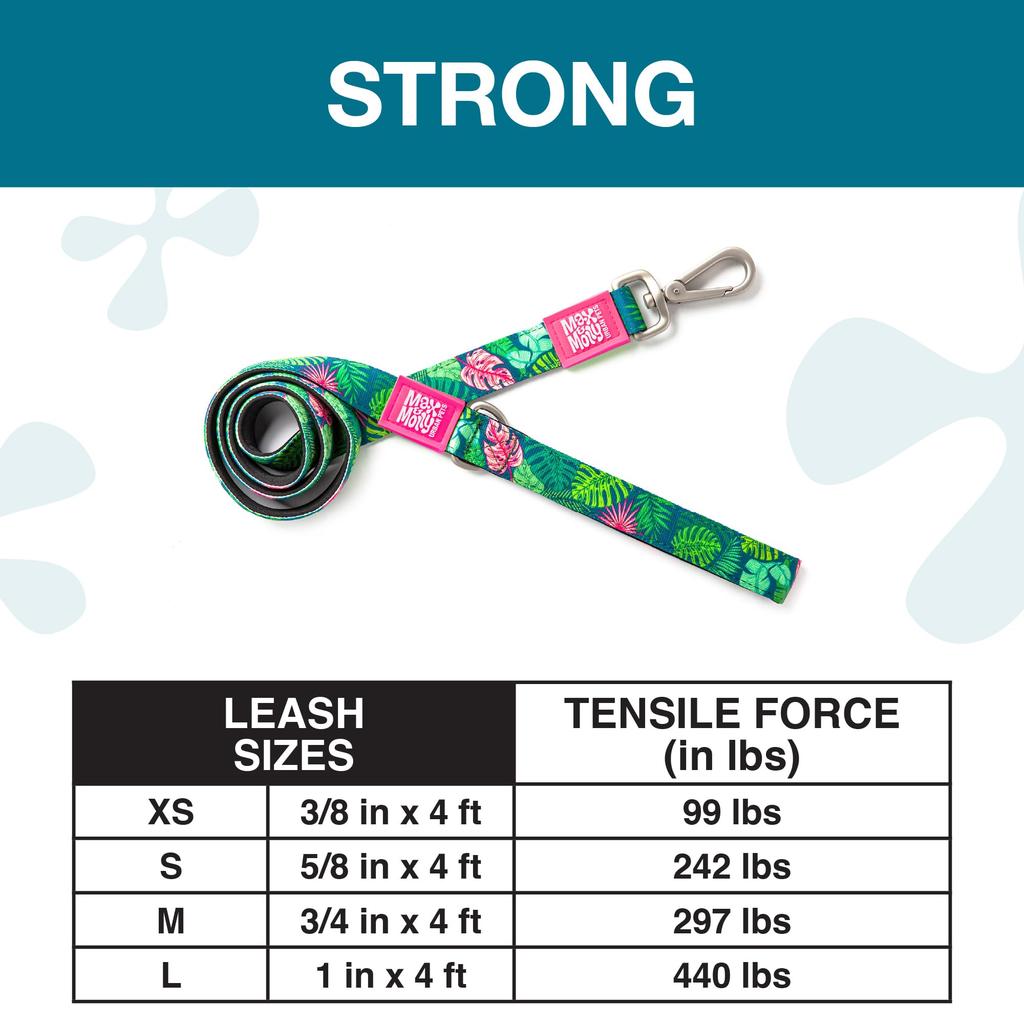 ROOKCRAN Max Molly Dog Size with Suitable for and Large Stylish 025066 & Leash, Tropical, M, Hook, Small, Medium, Dogs, Design,