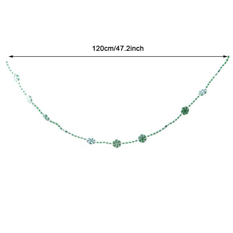 Colorful Candy Pendant Garland Ins Tassel Beaded Sweets Ball String Handmade Nursery Children Room Christmas Tree Decor