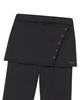 AWESOME STUDIO Layered Skirt Pants Black