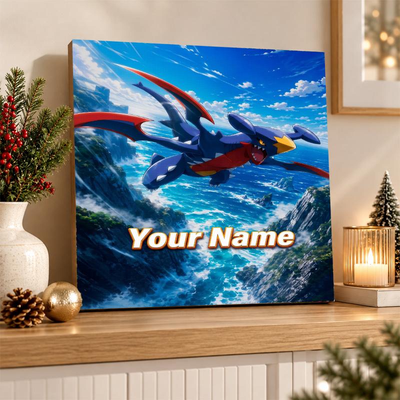 Garchomp Custom Name Diamond Painting Personalized 5D Full Drill DIY Diamond Art Home Decor