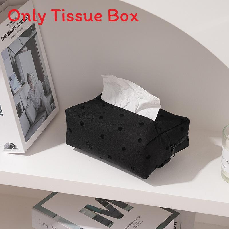 Creative Polka Dot Tissue Box With Polyester Fabric For Home Decor And Office Use