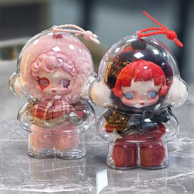 1PC Protective Acrylic Storage Case For Plush Dolls Display Bag for Skull Panda No Doll Transparent Portable Cable Organizer Box