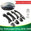 For Volkswagen VW Virtus 2018 Gloss Black Smart Door Handle Cover Protective Style Stickers Trim Car Accessories Parts