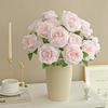 Artificial Flowers Silk Rose Brial Bouquet Fake High Quality Home Room Table Wedding Wreath Decora Outdoor Garden Diy Gifts Box