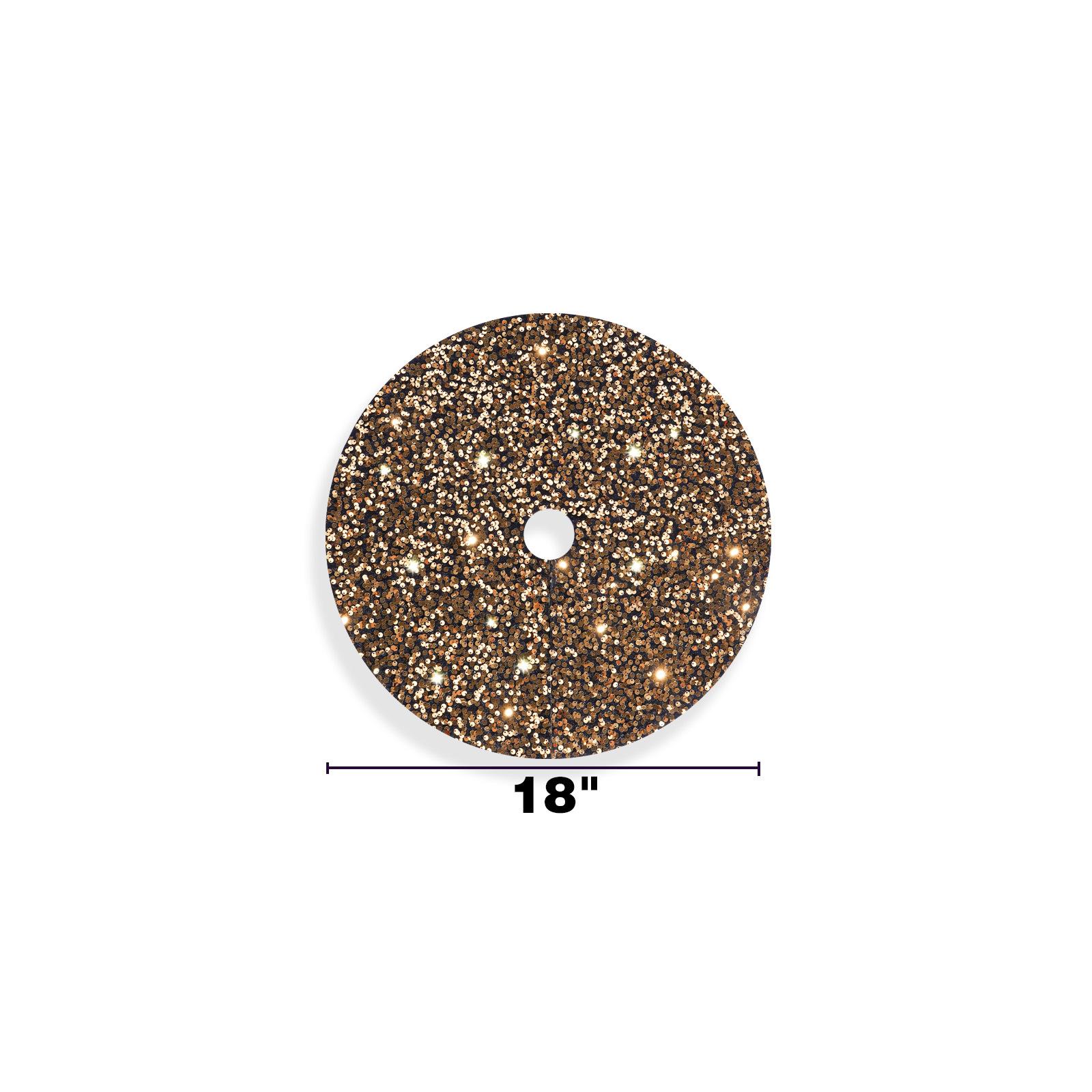 Halloween Sequin Tree Skirt: Creative Yellow Apron for Festive Tree Decorations