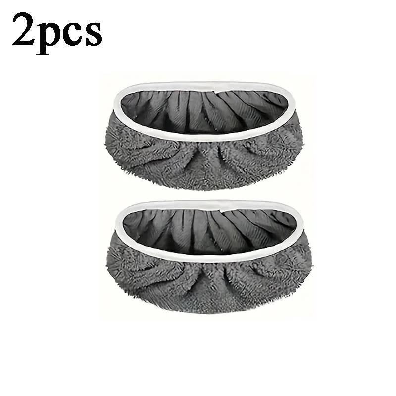 

Super Fine Fiber Mop Pad, Reusable Washable Replacement Pad, High Water Absorption, Wet & Dry Cleaning for Home Floor 2pcs серый