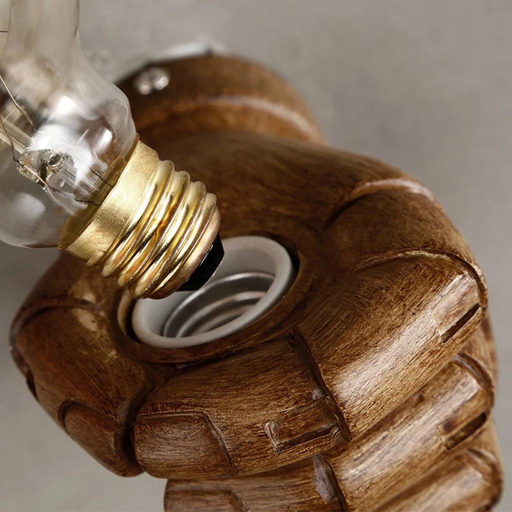 Neu Amerikanischen Vintage Holz Hand Modell Wand Lampen Loft Foyer Harz Wand Lichter Restaurant Studie Esszimmer Kaffee Shop Lichter