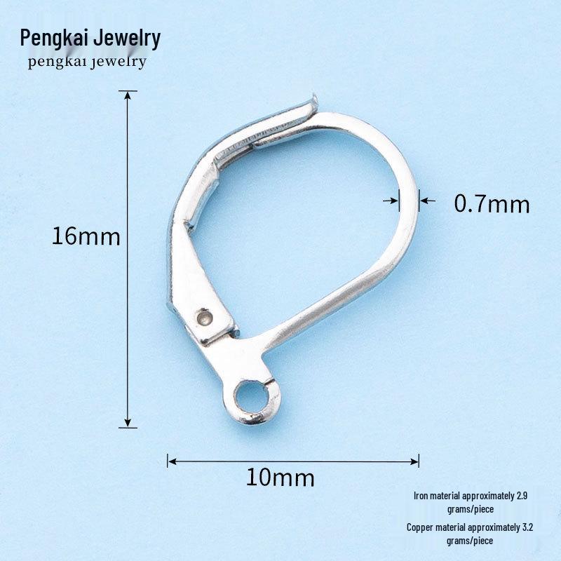 DIY D-Shaped Copper Earring Hooks - Handmade Accessories & Semi-Finished Clasps