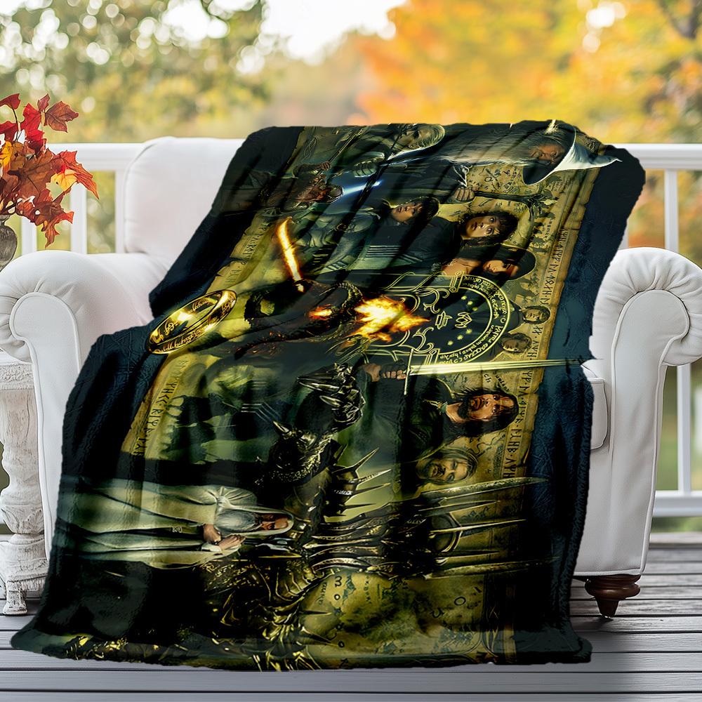 1pc Lord of the Rings - Throw Blanket, Soft, Flannel Blankets, Living Room, All Seasons Use-1021001