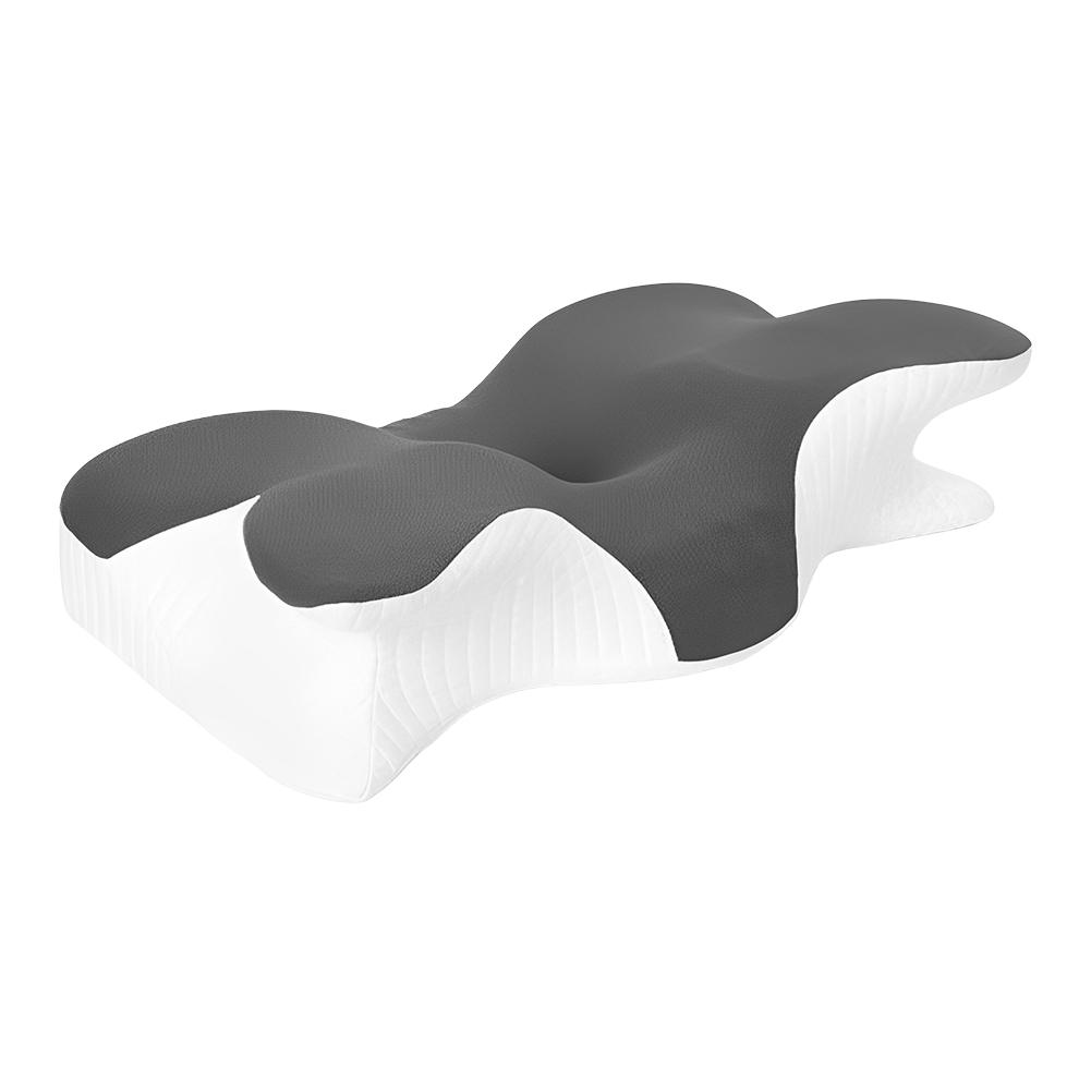 Butterfly Shaped Memory Foam Cervical Pillow Breathable Comfortable Neck Pillow Soft Sleeping Cervical Pillow for Home Bedroom серый