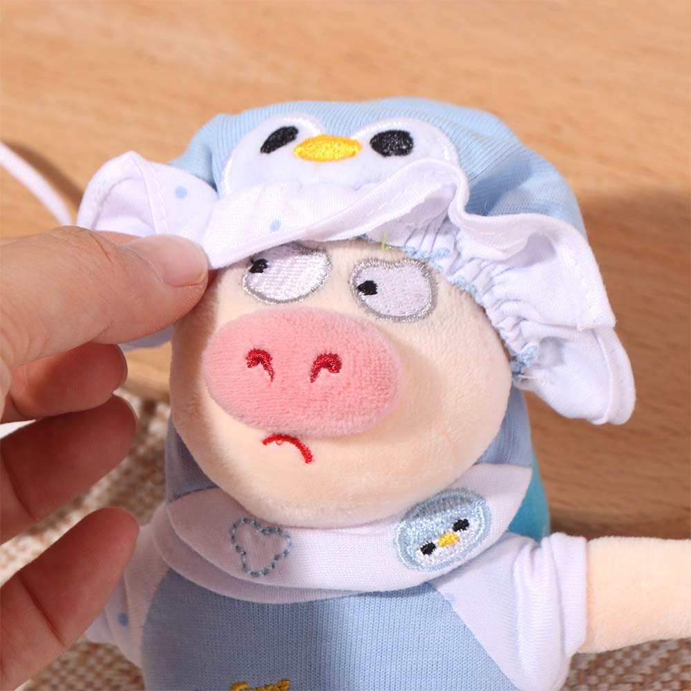 1 set Penguin Baby Cotton Doll's Clothes Set Baby Bottle 10cm Doll Clothes  Children's Gift