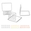 10Pcs Business Card Holder Mini Cute Metal Desktop Message Display Stand for Table Number Photo Memo