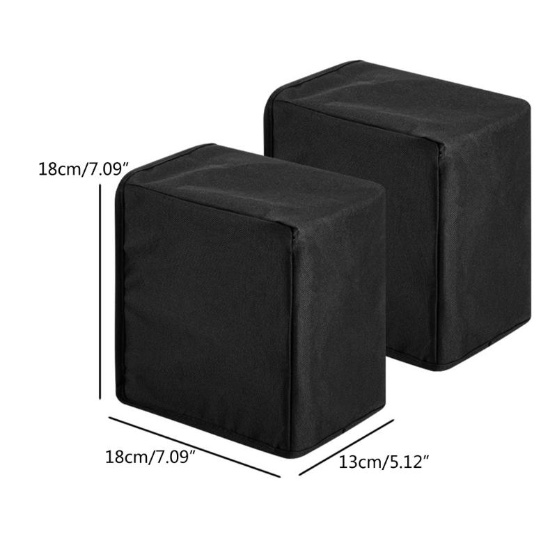 1 Pair Dustproof Cover for Eris E3.5 / E4.5 Studio Monitor Speaker Black Slipcover Protective Case Protector
