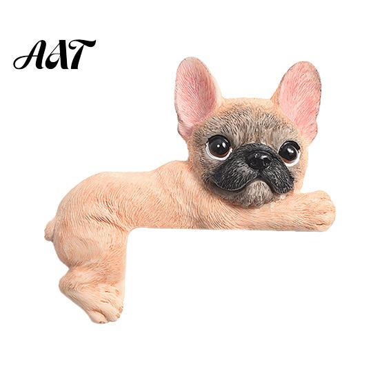 Creative Light Switch Ornament 3D French Bulldog Resin Cover, Cute Cartoon Dog Wall Socket Frenchie Room Decor Decor, Self-Adhesive Animal