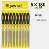 Mini Assorted Steel File Set: Triangular & Flat Files for Metal & Wood Grinding