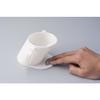 Lcup2 (Lcup Two) Made in Japan, Easy to Drink, Spill-Free L Cup, White, 11.4 x 12.1 cm