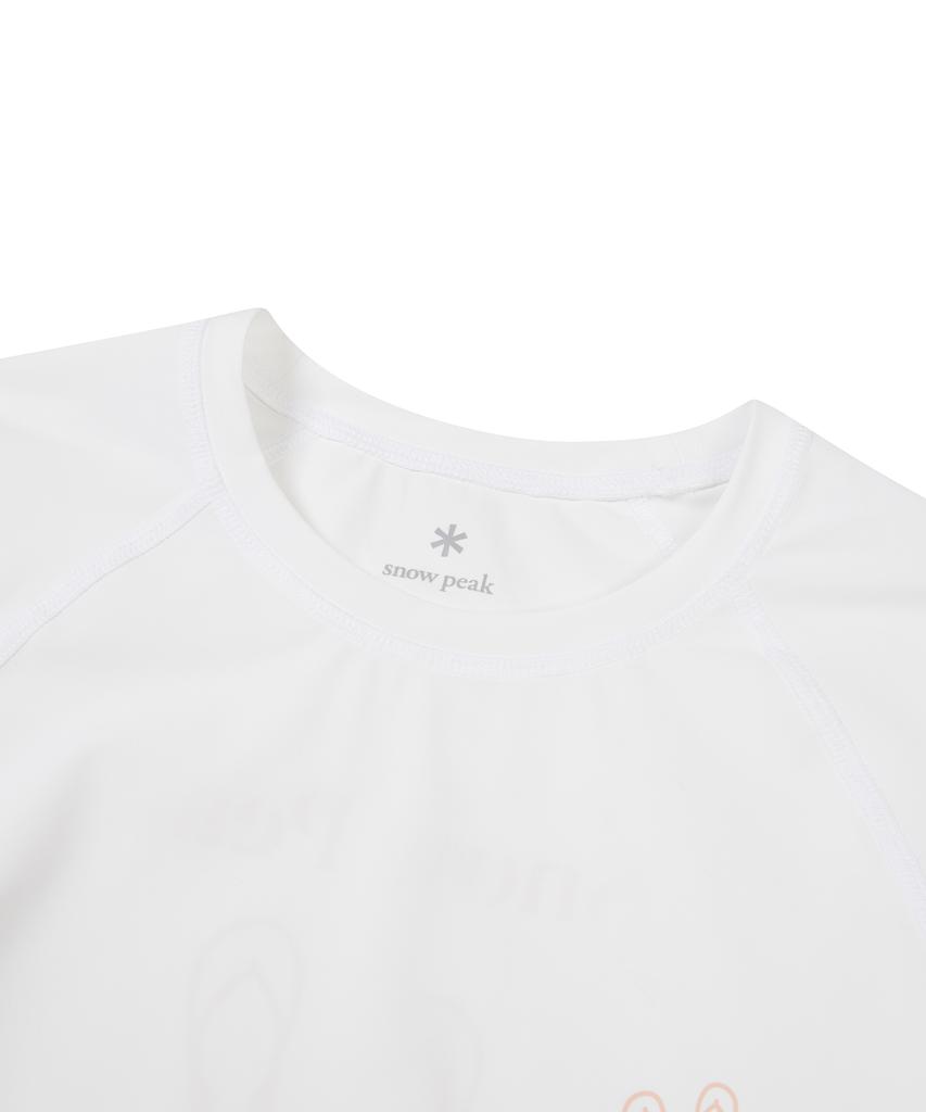 SNOWPEAK APPAREL Loose Fit Women'S Long Sleeve Rash Guard Off White (S24Mwwsw07)