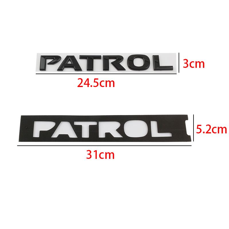 CHUQAZ1 Car 3D ABS Rear Trunk Letters Words Logo Badge Emblem Decals Sticker For Nissan Patrol Y60 Y61 Y62 Y63 Y64 Styling Accessories