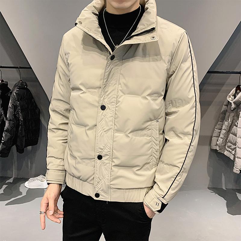 

Мужской пуховик новый модный повседневный короткий с надписями красивый утолщенный куртка со стойкой воротником для мужчин на зиму 2025 5XL