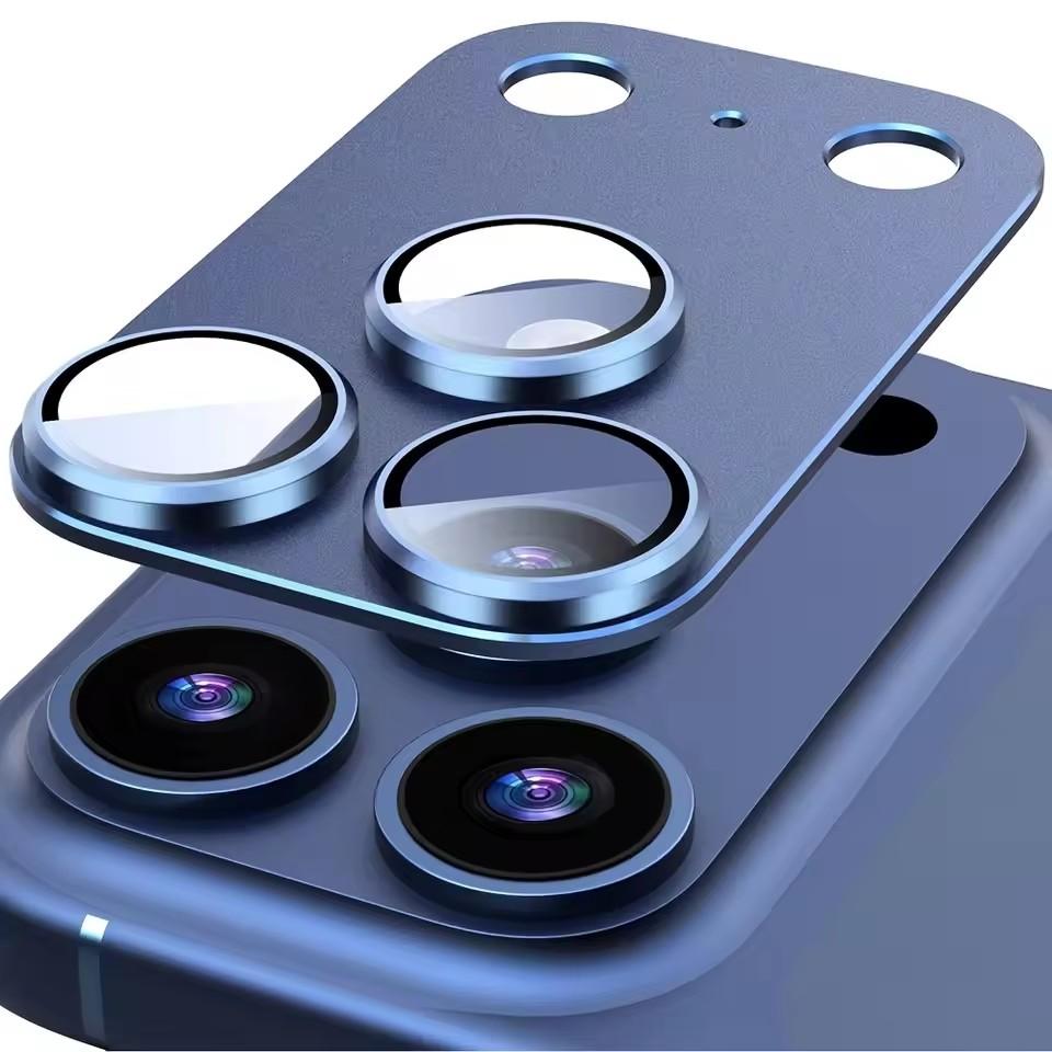 

9H+ All-in-One Metal Lens Protector for Apple iPhone 17 Pro Max, Full-Coverage Camera Guard Film for iPhone 17 Pro Rear Cameras For iPhone 17 Pro синій