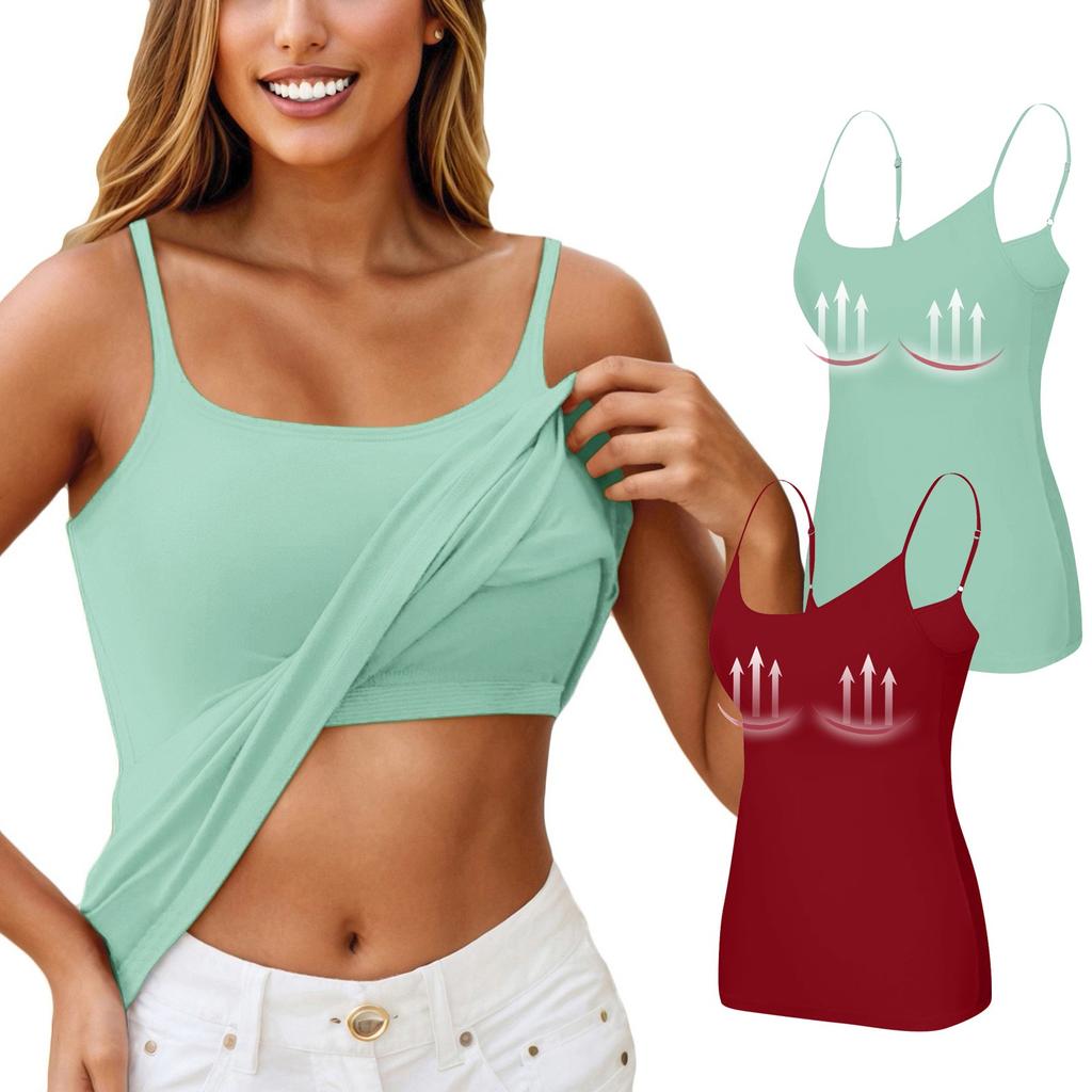 2PC Women's Camisole With Bottom And Chest Pad, Sexy Oversized Underwear With Chest Pad