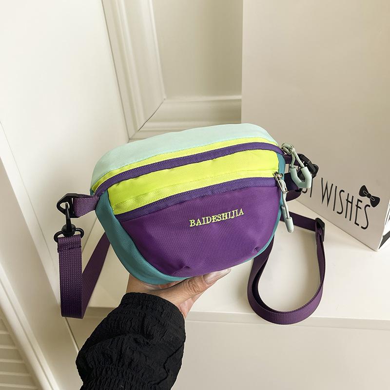 

Модная дофаминовая контрастная цветная сумка-мессенджер корейская версия на плечо сумка-мессенджер для улицы лето 2025 новая простая и удобная фиолетовый