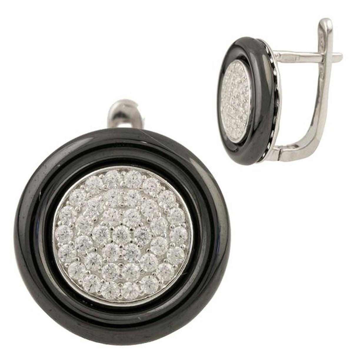 

Срібні сережки з керамікою (1429747)