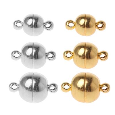 10 pièces/Ensemble Boule Magnétique en Acier Inoxydable Boucle de Fermoir pour Bracelet Bijou Accessoires