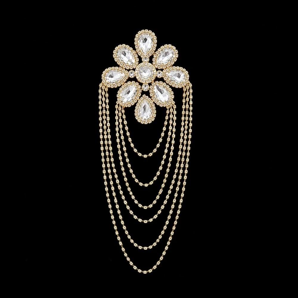 Fringe Shoulder Epaulets Sparkly AB Crystal Shoulder Ornament Rhinestone Epaulets Fashion Shoot