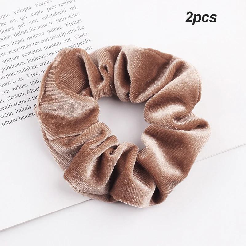 3Pcs/Lot Korean Winter Large Hair Bands For Women Girl Elastic Hair Ring Fashion Scrunchies Dating Party Headdress Accessories