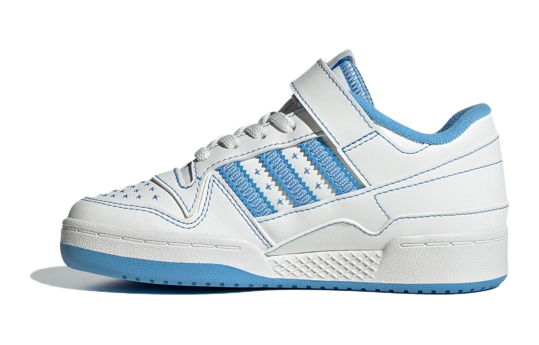 

Adidas Originals FORUM Low C Cushioning, Wear Resistant Low top Kids Skateboarding Shoes White Blue Kids JH6359 28