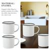 2Pcs Enamel Cup Vintage Enamelware Design Stable Base Non Slip Bottom Enamel Mug for Hot Drinks Cold Beverages