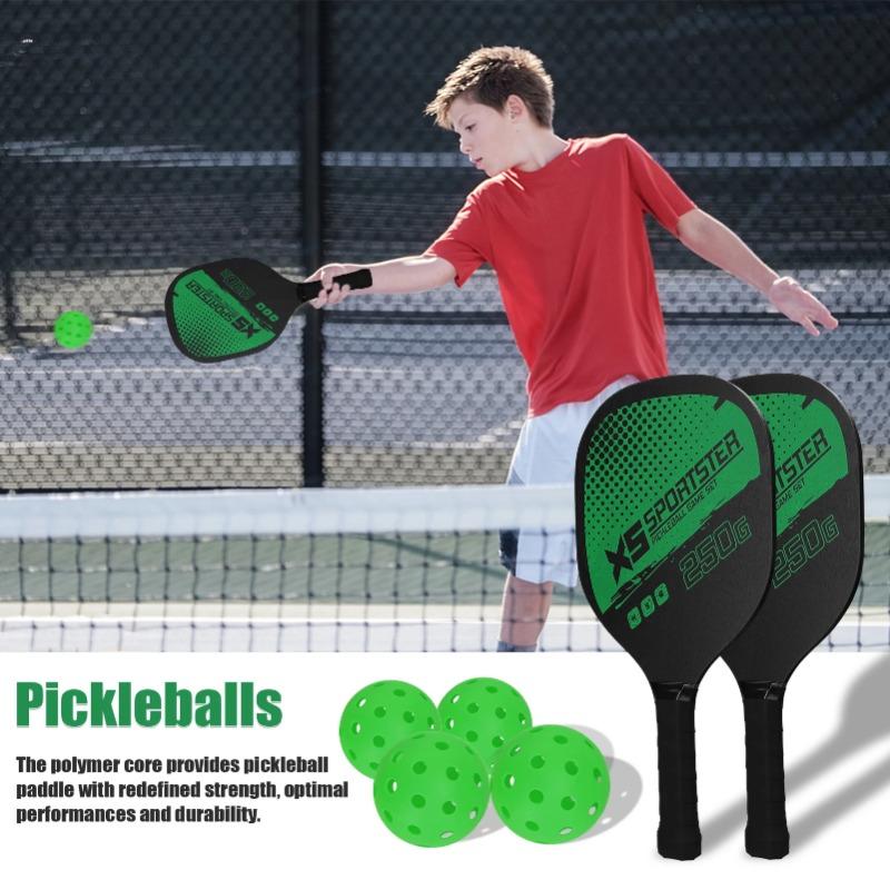 Racquet Set Racquet Set 2 Racquets and 4 Pickleballs Pickle-Ball Racquet and Ball Fitness Activities Extras High Quality Practical Daily Use