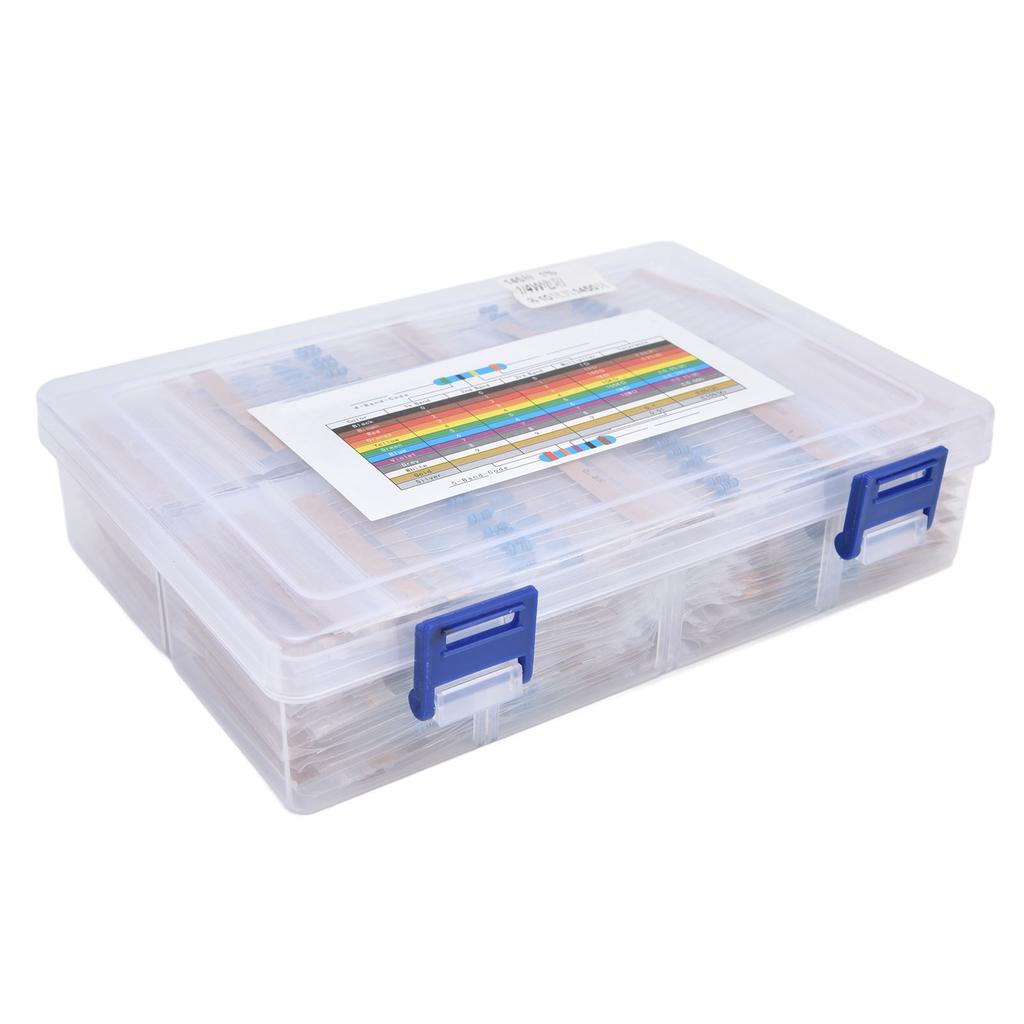 1450Pcs Metal Film Resistor Kit 145 Values Assortment 1 1M Ohm  1 4W for DIY Experiments