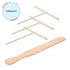 4pcs Wooden Crepe Spatula Set Light Weight Non Scratch Kitchen Pie Tools Dosa Rake For Crepe Maker Tool Safe For Non Stick Pan